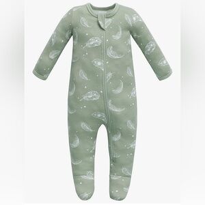 Adorable Feather Print Kids Footie